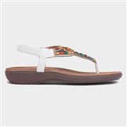 Lunar Una Womens White Beaded Sandal (Click For Details)