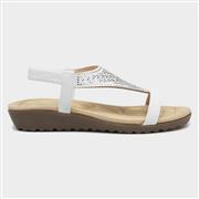 Lilley Womens White Diamante Sandal (Click For Details)